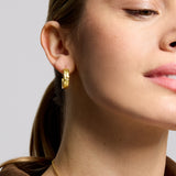Dela Textured Hoop Earrings
