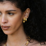 Dela Textured Hoop Earrings