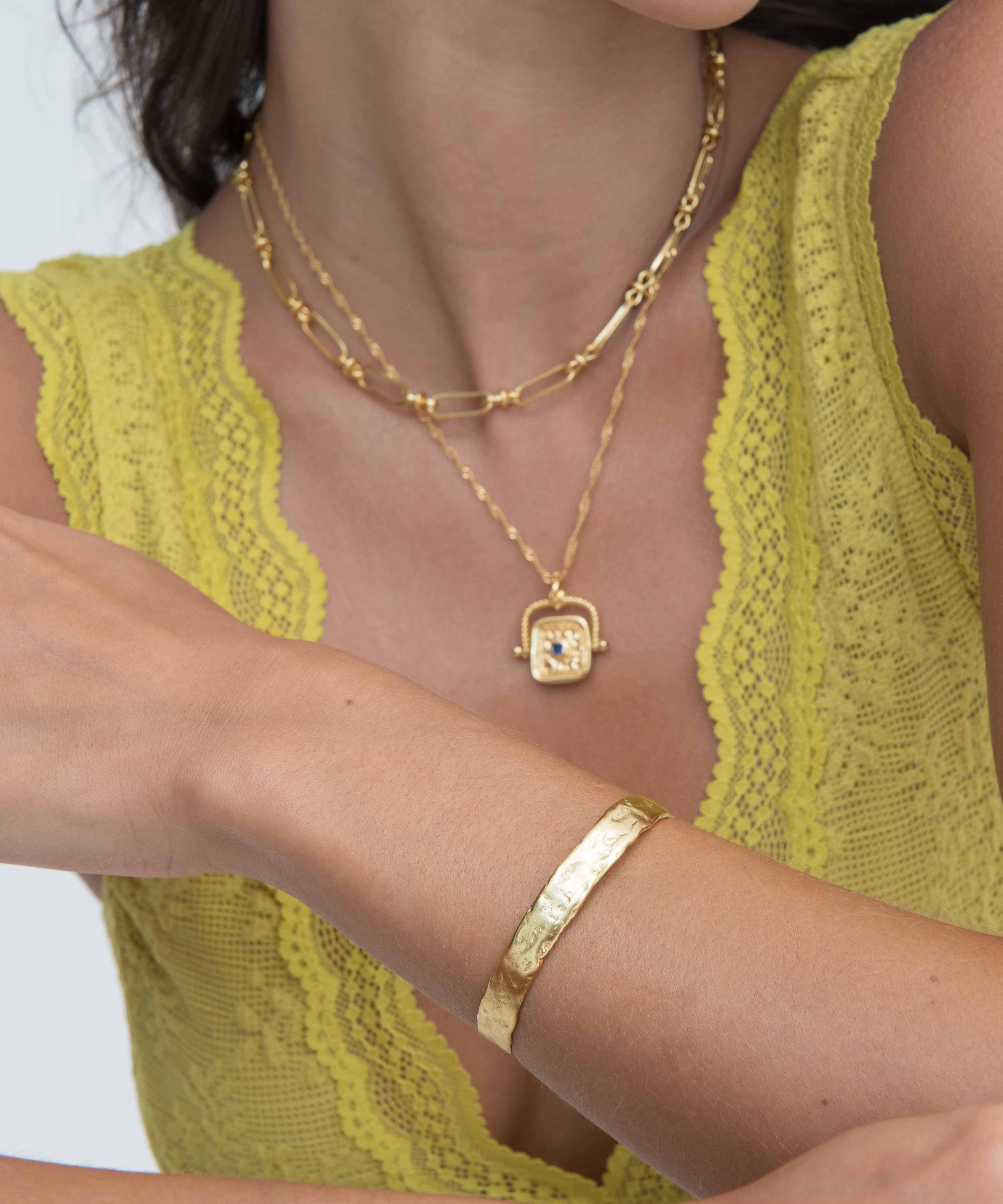 Dela Textured Cuff Bracelet | Sustainable Jewellery by Ottoman Hands