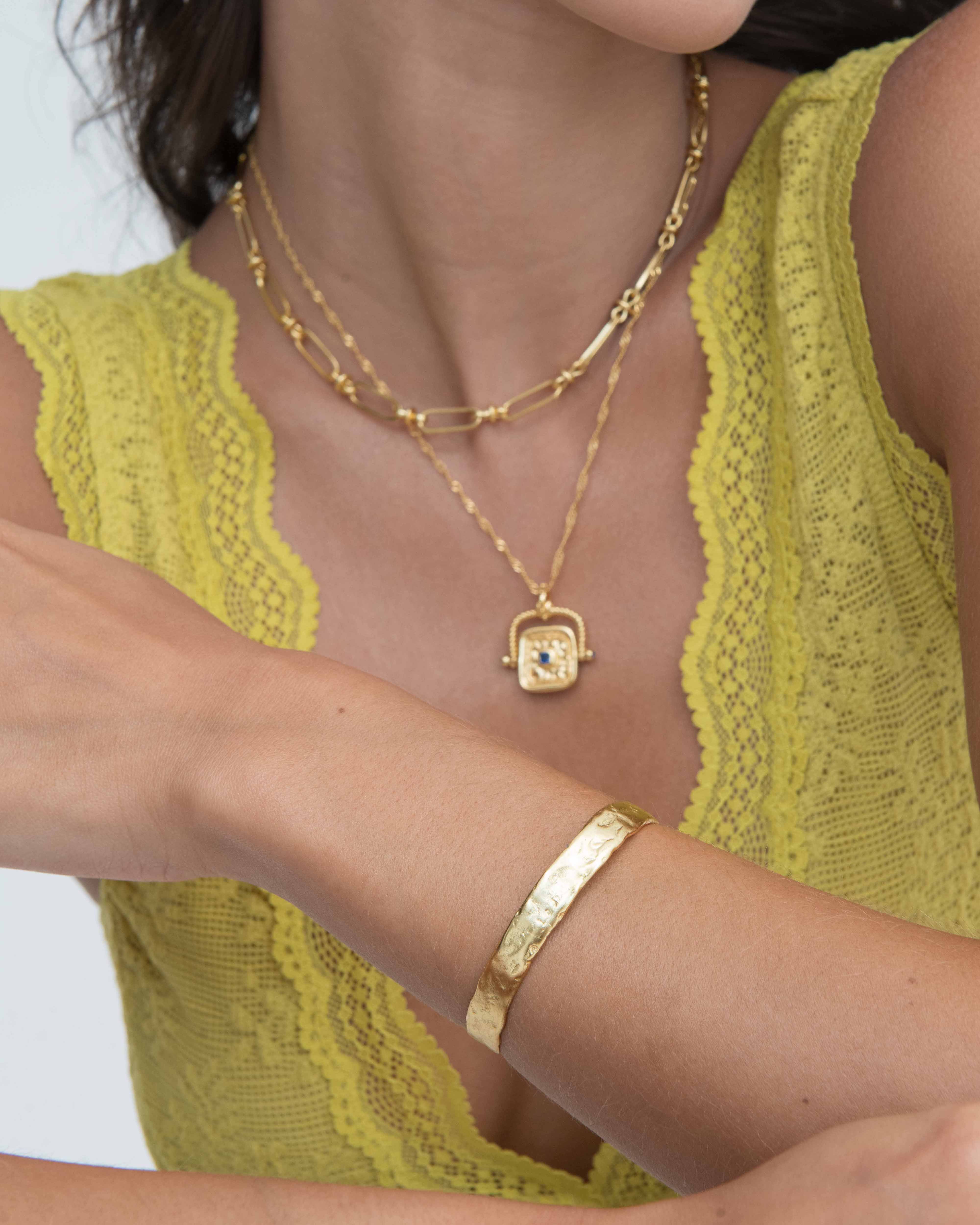 Dela Textured Cuff Bracelet | Sustainable Jewellery by Ottoman Hands
