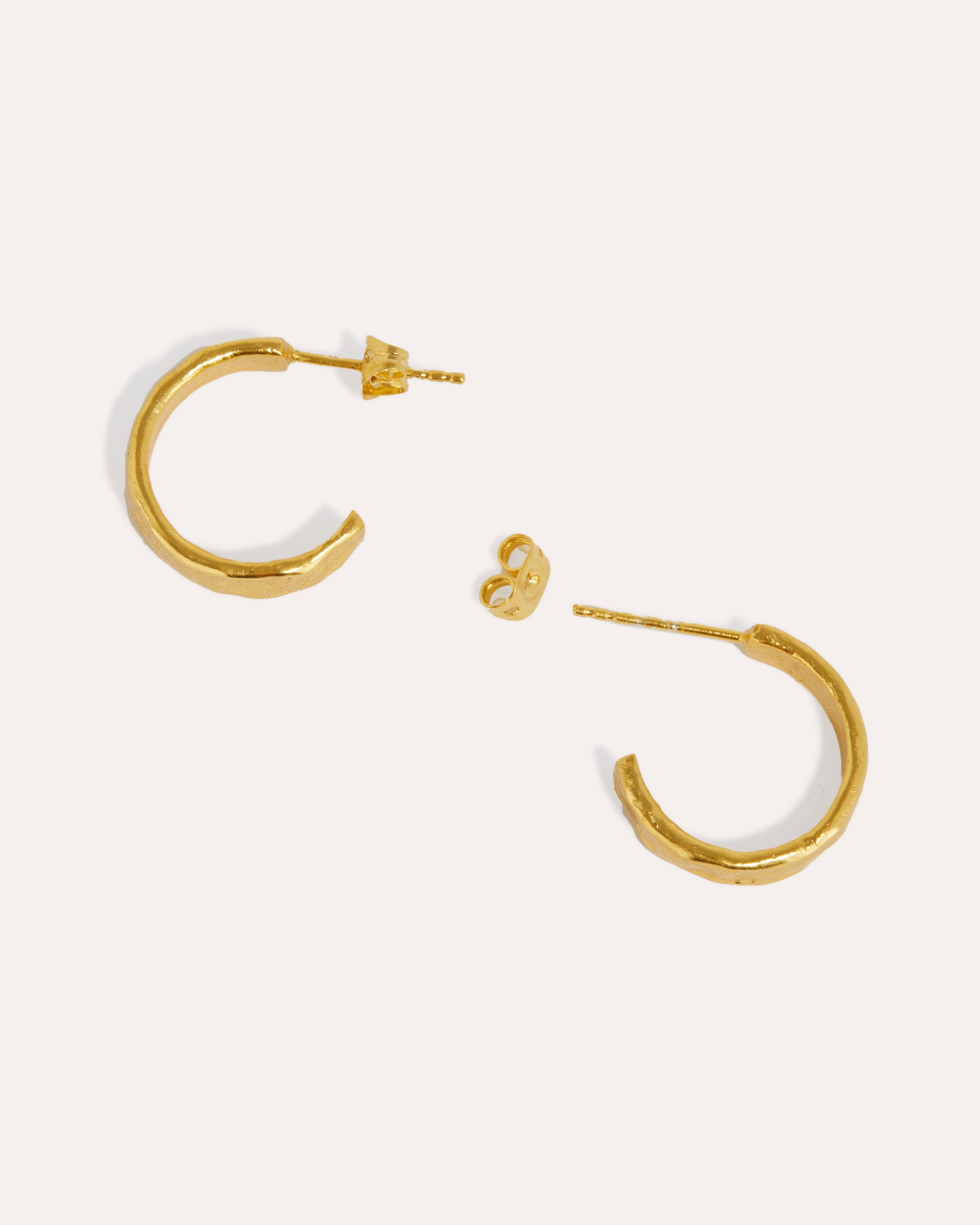 Dela Textured Hoop Earrings