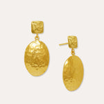 Desiree Hammered Drop Stud Earrings | Sustainable Jewellery by Ottoman Hands