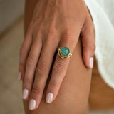 Domna Aqua Chalcedony Cocktail Ring | Sustainable Jewellery by Ottoman Hands
