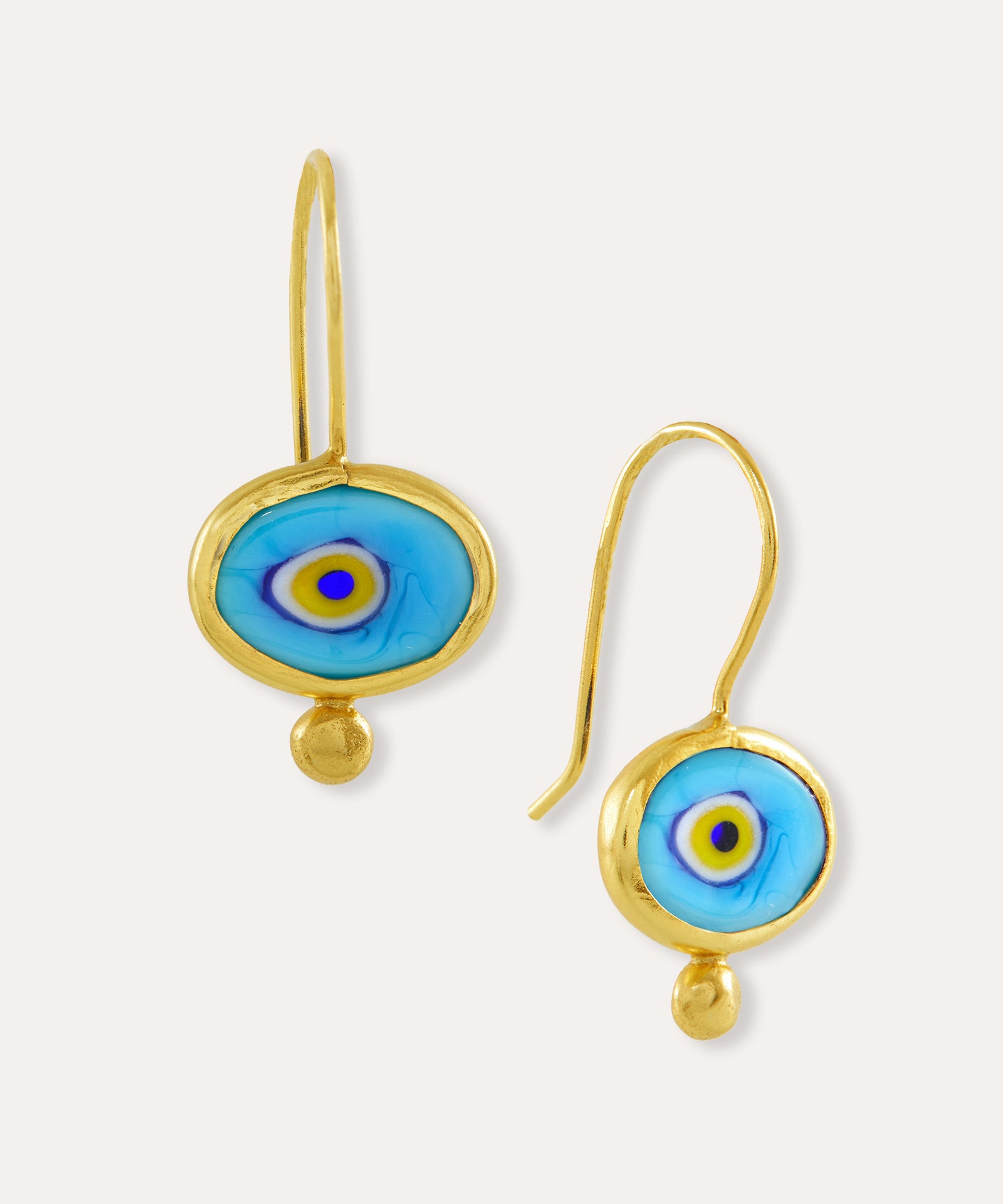 Alara Blue Evil Eye Drop Earrings | Sustainable Jewellery by Ottoman Hands