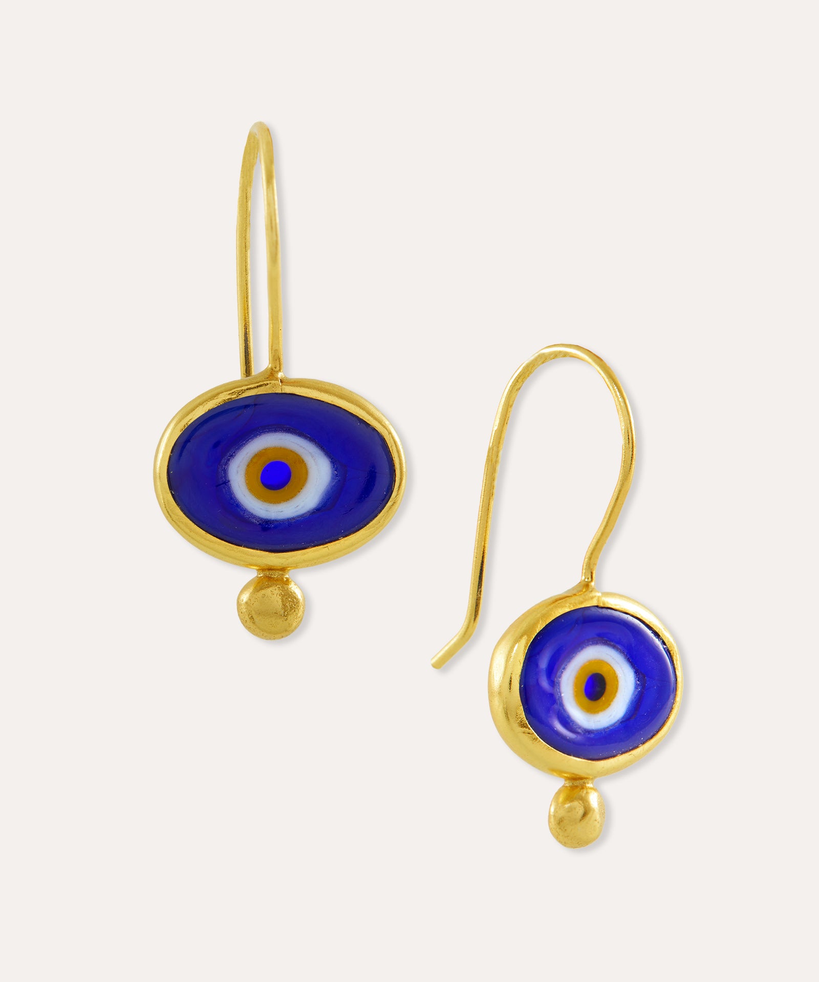 Alara Navy Evil Eye Drop Earrings | Sustainable Jewellery by Ottoman Hands