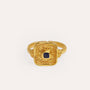 Blue Sapphire CZ Wax Seal Ring | Sustainable Jewellery by Ottoman Hands