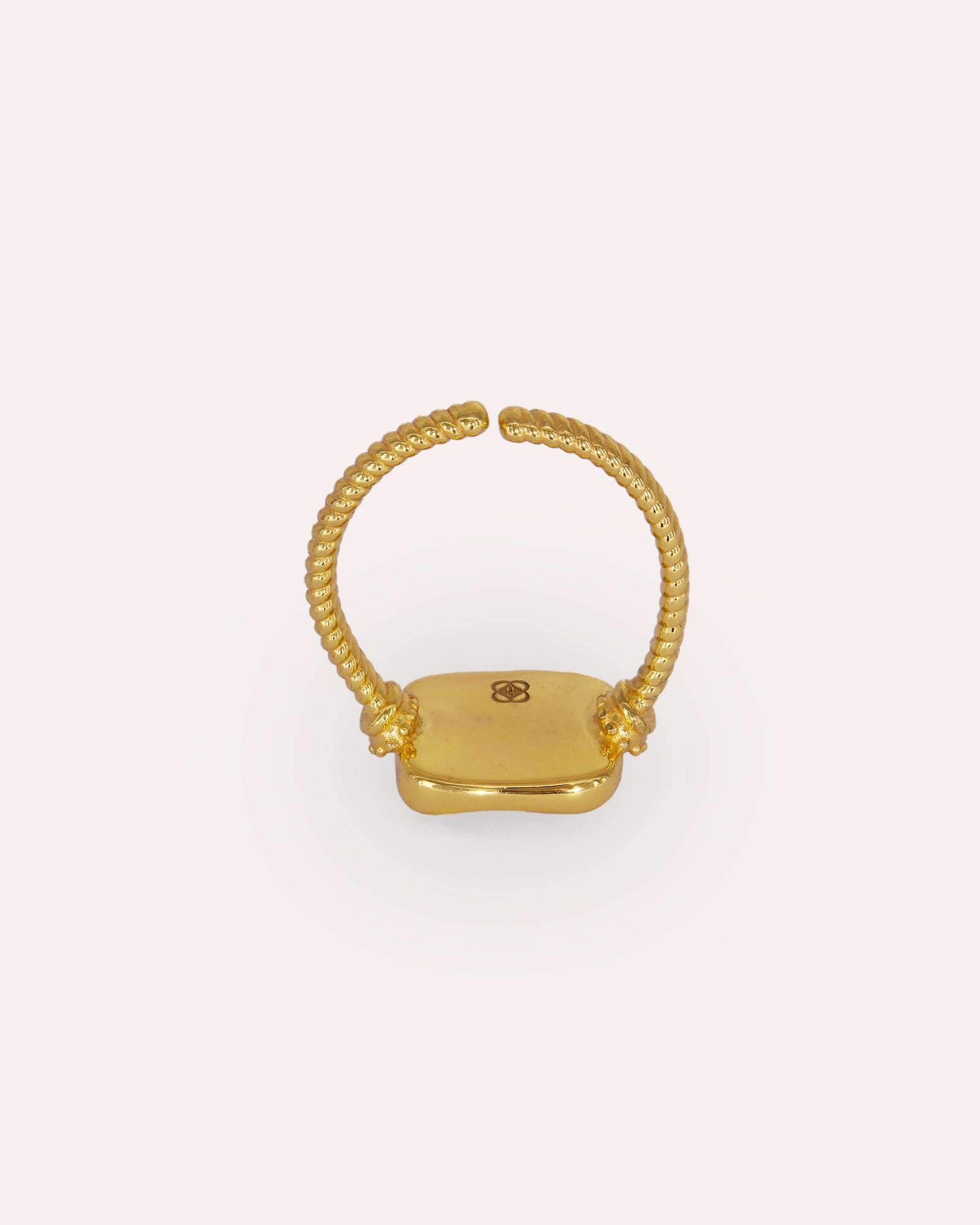 Blue Sapphire CZ Wax Seal Ring | Sustainable Jewellery by Ottoman Hands