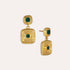 Emerald Green CZ Wax Seal Drop Earrings | Sustainable Jewellery by Ottoman Hands