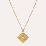 Pearl and White Topaz Shield Pendant Necklace | Ottoman Hands Jewellery