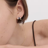 Diamond Evil Eye Solid Gold Stud Earrings | Ottoman Hands Jewellery