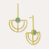 Elise Aqua Chalcedony Drop Stud Earrings | Sustainable Jewellery by Ottoman Hands