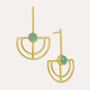 Elise Aqua Chalcedony Drop Stud Earrings | Sustainable Jewellery by Ottoman Hands