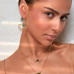 Elise Aqua Chalcedony Drop Stud Earrings | Sustainable Jewellery by Ottoman Hands