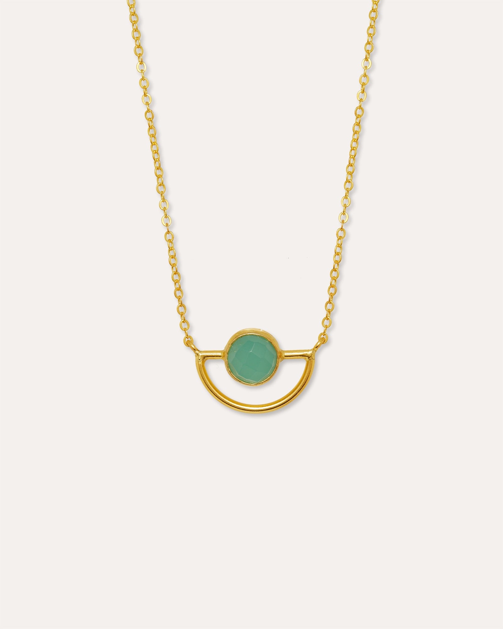 Elise Aqua Chalcedony Pendant Necklace | Sustainable Jewellery by Ottoman Hands