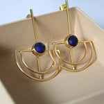 Elise Lapis Drop Stud Earrings | Sustainable Jewellery by Ottoman Hands