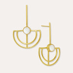 Elise Mother of Pearl Drop Stud Earrings | Sustainable Jewellery by Ottoman Hands