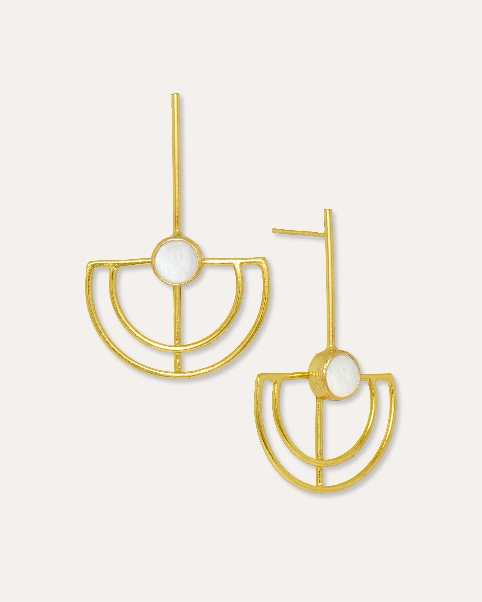 Elise Mother of Pearl Drop Stud Earrings | Sustainable Jewellery by Ottoman Hands