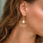 Elise Mother of Pearl Drop Stud Earrings | Sustainable Jewellery by Ottoman Hands