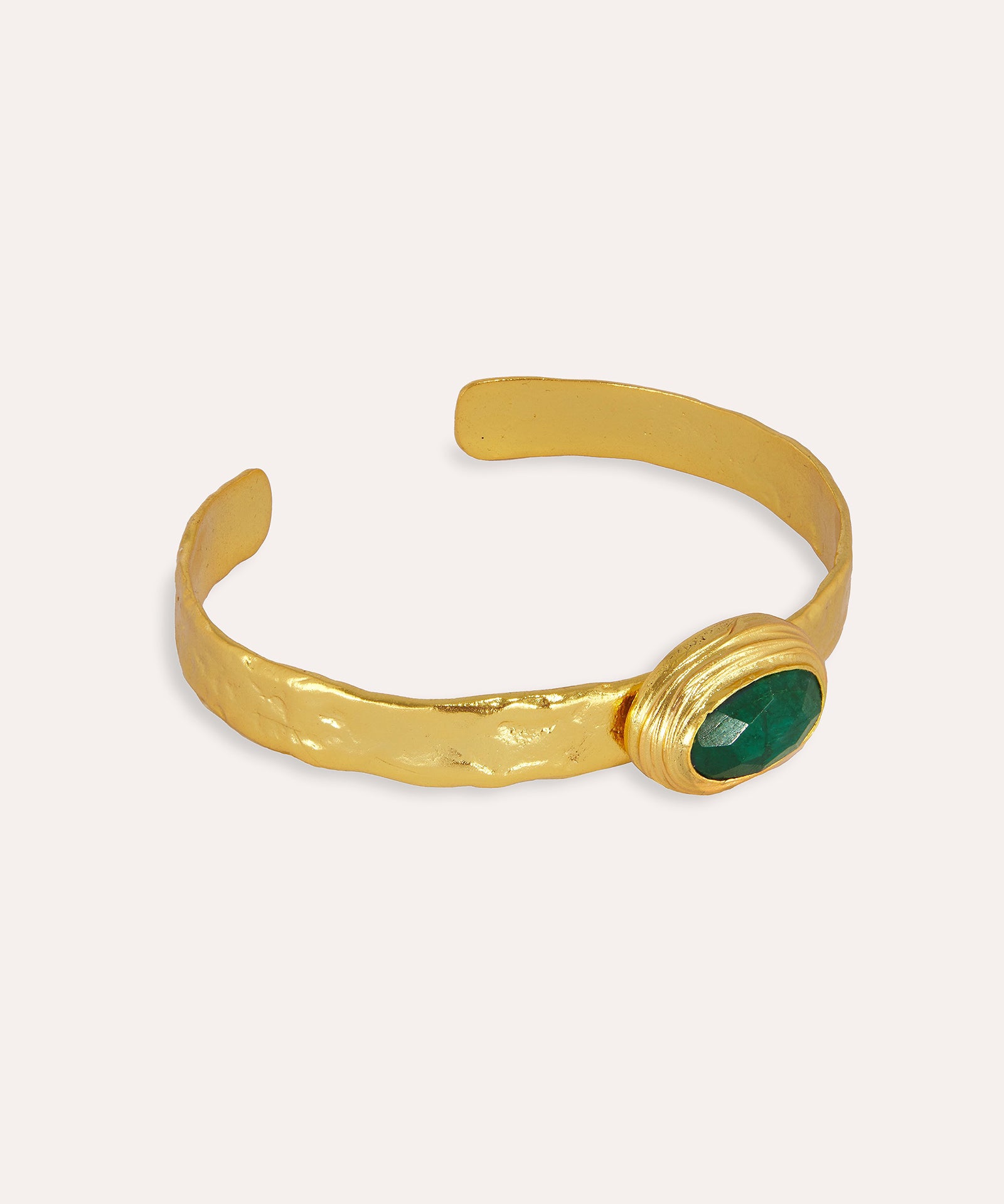 Emerald Cuff Bracelet | Sustainable Jewellery by Ottoman Hands