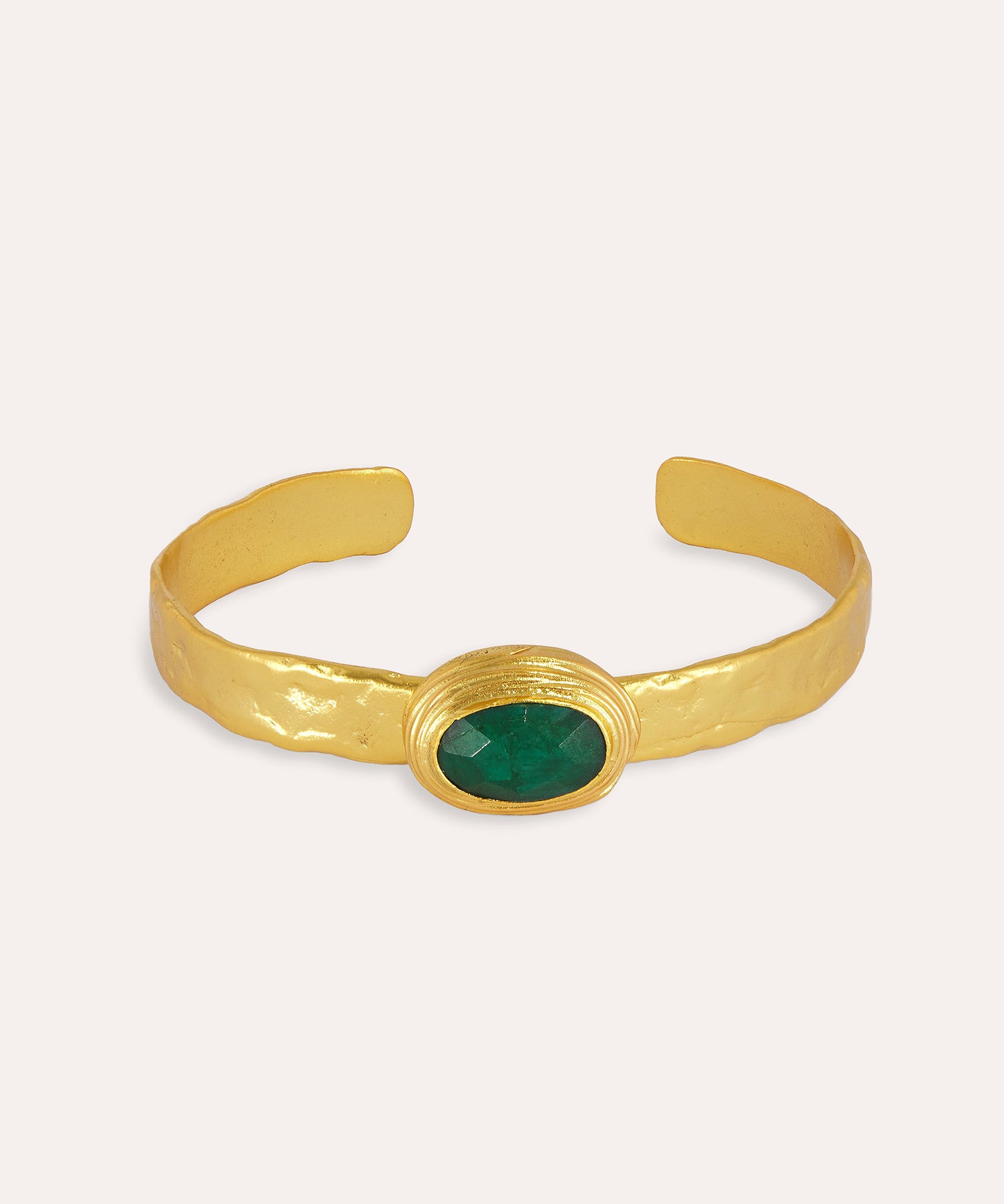 Emerald Cuff Bracelet | Sustainable Jewellery by Ottoman Hands
