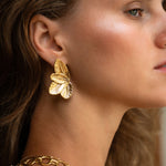 Eryn Gold Leaf Stud Earrings | Sustainable Jewellery by Ottoman Hands