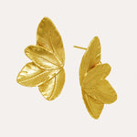 Eryn Gold Leaf Stud Earrings | Sustainable Jewellery by Ottoman Hands