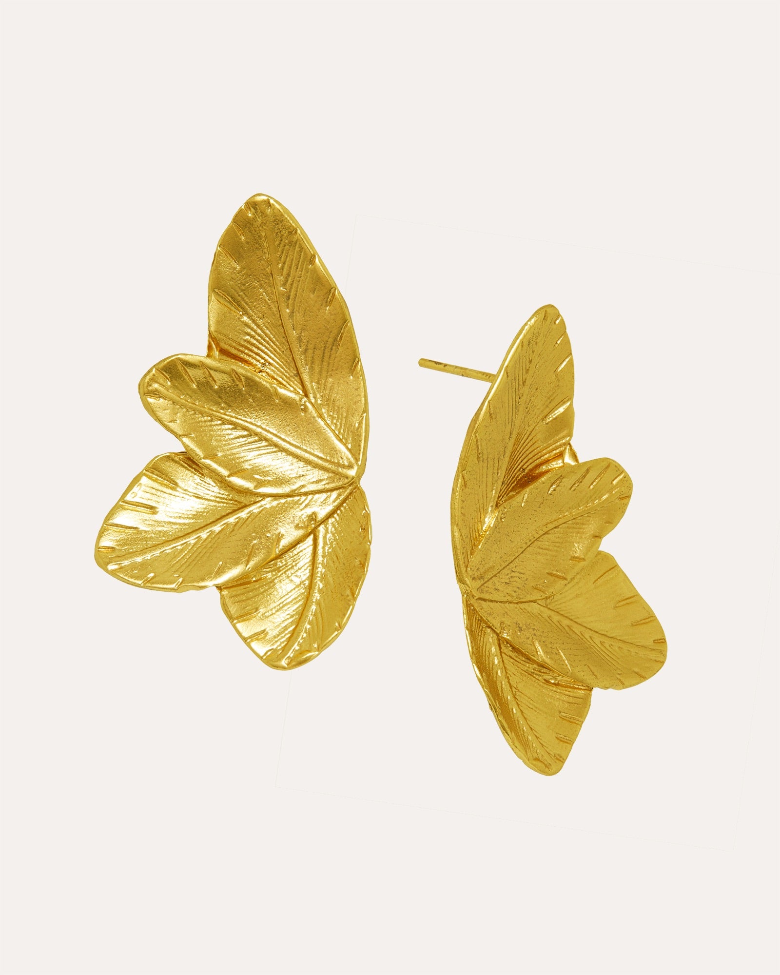 Eryn Gold Leaf Stud Earrings | Sustainable Jewellery by Ottoman Hands