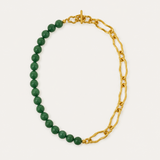 Green Agate Beaded Etta Chain Necklace | Sustainable Jewellery by Ottoman Hands