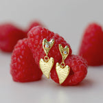 Evil Eye Heart Drop Stud Earrings - Gold | Ottoman Hands