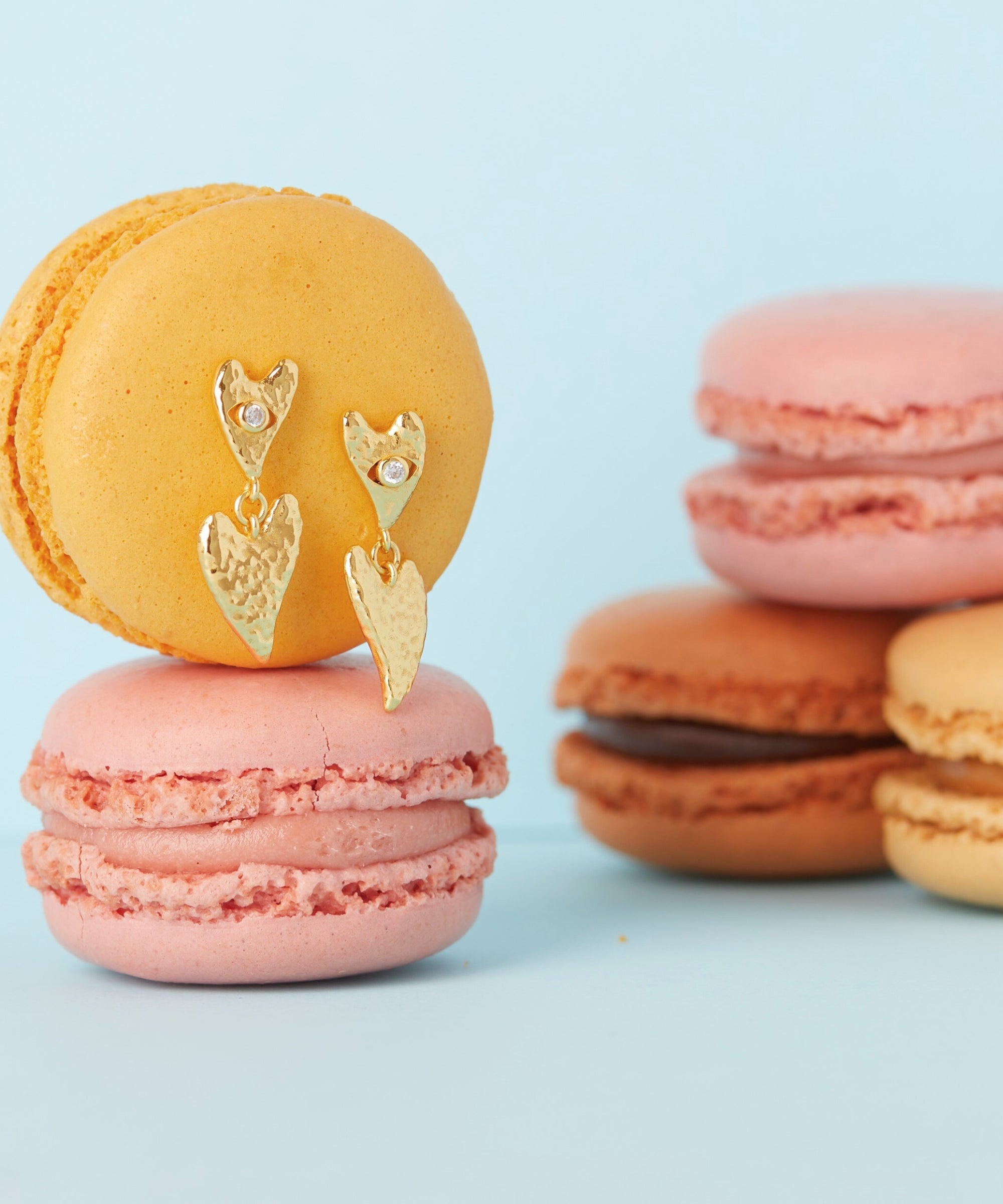 Evil Eye Heart Necklace and Earrings Set | Ottoman Hands Jewellery