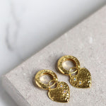 Heart Locket and Crystal Heart Earrings Set | Ottoman Hands Jewellery