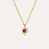 February Birthstone Pendant Necklace