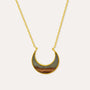 Farah Green Onyx Crescent Moon Pendant Necklace | Sustainable Jewellery by Ottoman Hands