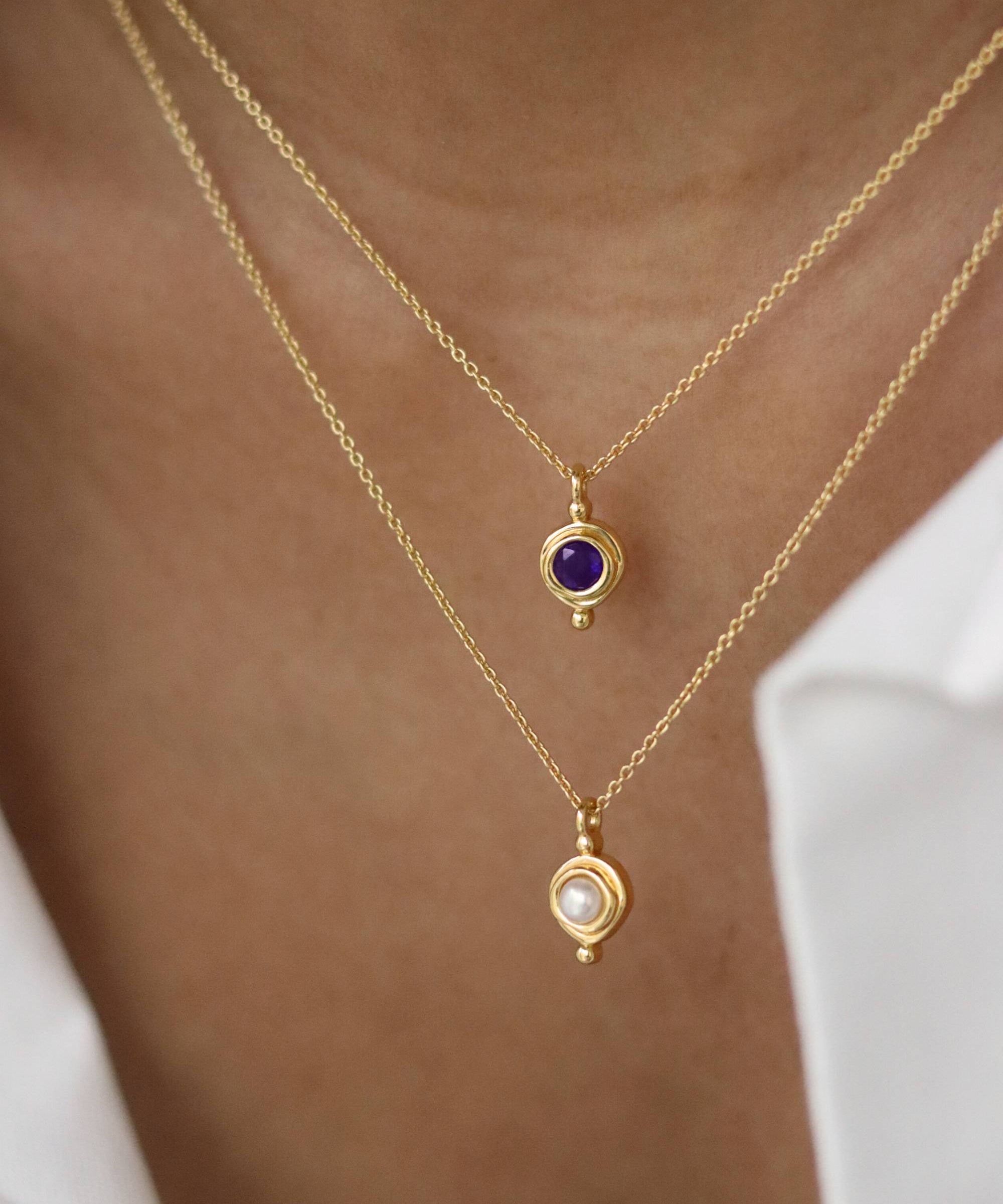 February Birthstone Pendant Necklace | Ottoman Hands Jewellery