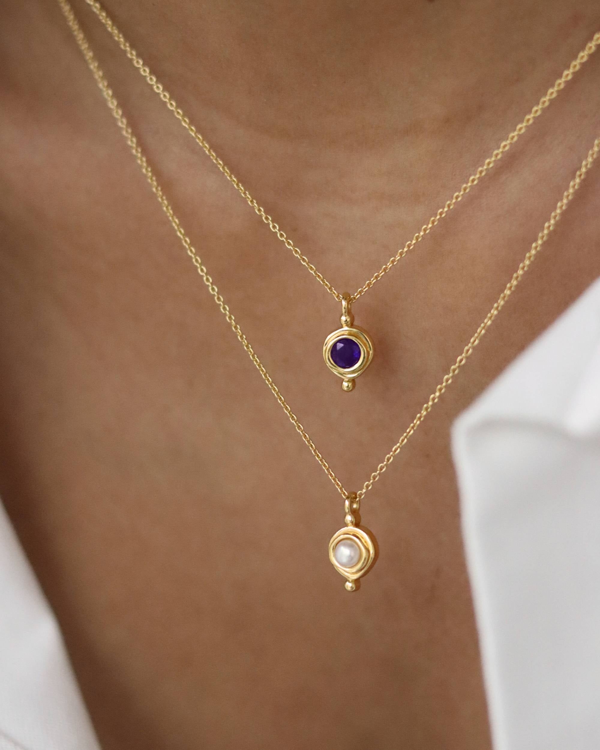 February Birthstone Pendant Necklace | Ottoman Hands Jewellery