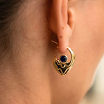 Fiona Sodalite Drop Stud Earrings | Sustainable Jewellery by Ottoman Hands