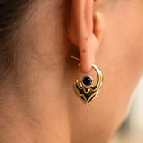 Fiona Sodalite Drop Stud Earrings | Sustainable Jewellery by Ottoman Hands