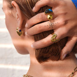 Fiona Sodalite Drop Stud Earrings | Sustainable Jewellery by Ottoman Hands