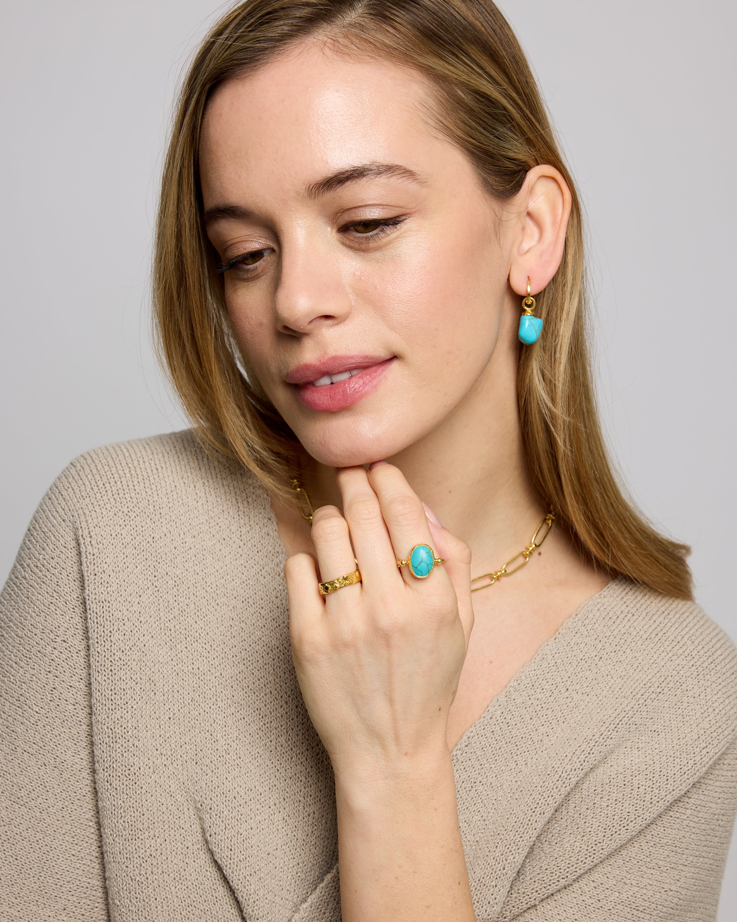 Aurelia Turquoise Cocktail Ring | Sustainable Jewellery by Ottoman Hands