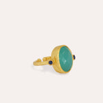 Lucia Aqua Chalcedony Cocktail Ring | Sustainable Jewellery by Ottoman Hands