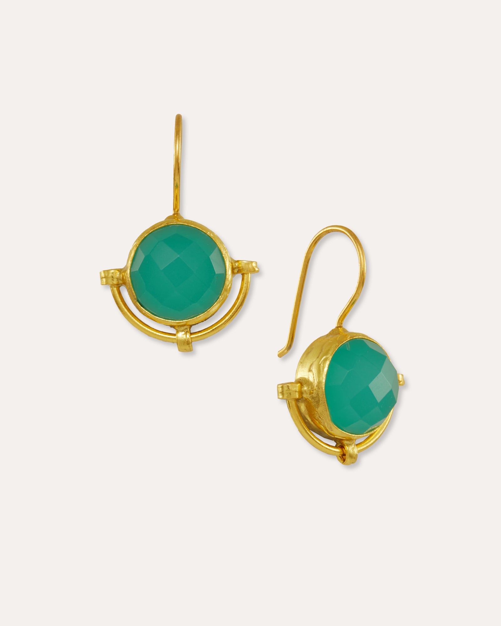 Domna Aqua Chalcedony Drop Earrings | Sustainable Jewellery by Ottoman Hands