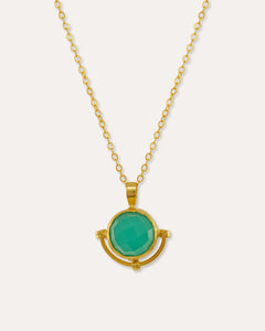 Domna Aqua Chalcedony Pendant Necklace | Sustainable Jewellery by Ottoman Hands