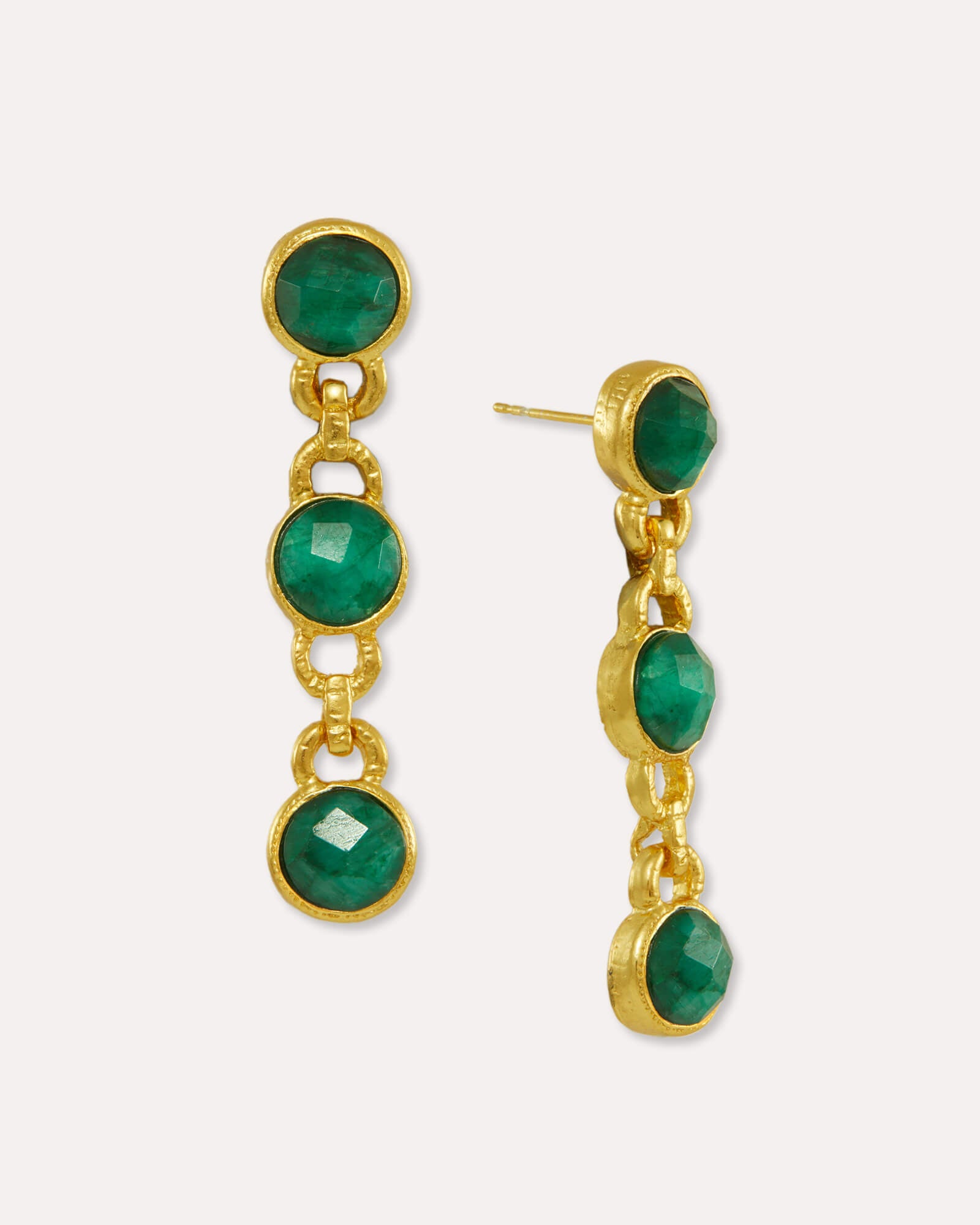 Ela Emerald Drop Earrings | Sustainable Jewellery by Ottoman Hands