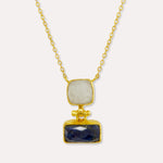 Nerissa Lapis and Moonstone Pendant Necklace | Sustainable Jewellery by Ottoman Hands
