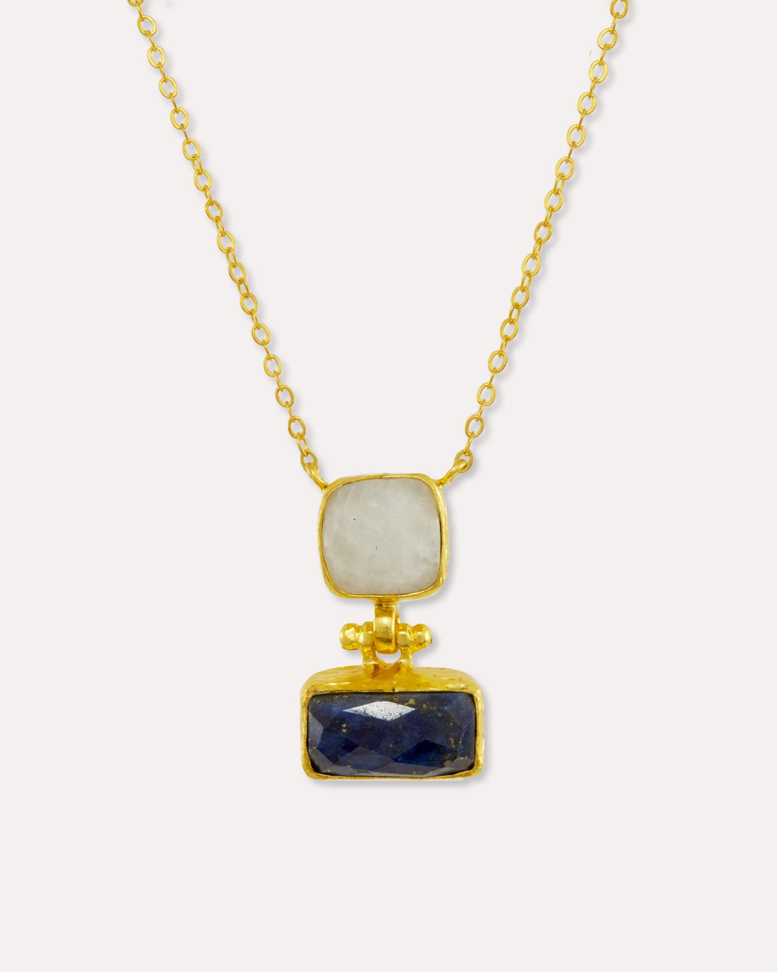 Nerissa Lapis and Moonstone Pendant Necklace | Sustainable Jewellery by Ottoman Hands