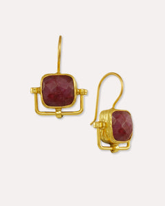 Dilara Ruby Drop earrings | Sustainable Jewellery by Ottoman Hands