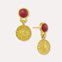 Helia Ruby Drop Stud Earrings | Sustainable Jewellery by Ottoman Hands