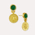 Helia Emerald Drop Stud Earrings | Sustainable Jewellery by Ottoman Hands