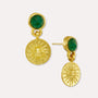 Helia Emerald Drop Stud Earrings | Sustainable Jewellery by Ottoman Hands