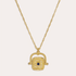 Blue Sapphire CZ Wax Seal Rotating Necklace | Sustainable Jewellery by Ottoman Hands